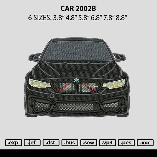 Car 2002b Embroidery File 6 sizes