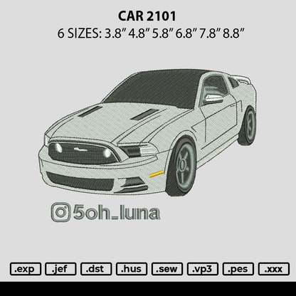 Car 2101 Embroidery File 6 sizes
