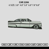 Car 2206 Embroidery File 6 sizes