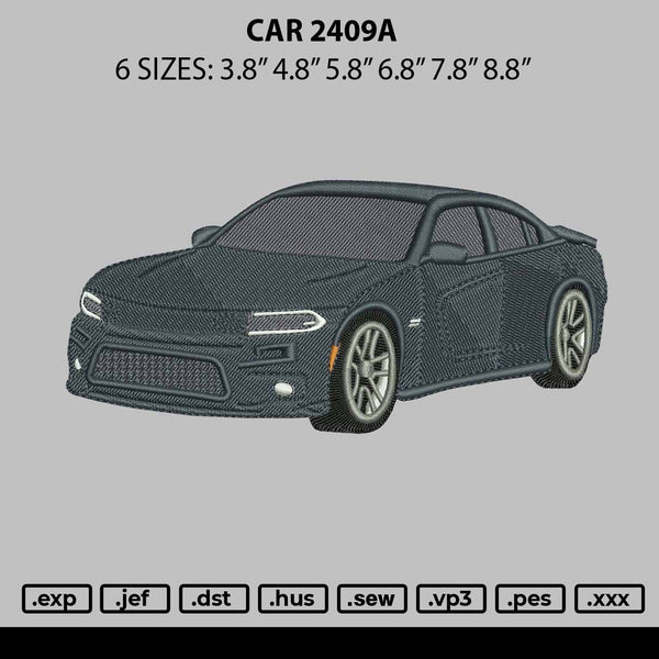 Car 2409a Embroidery File 6 sizes