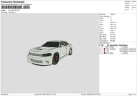 Car 2807 Embroidery File 6 sizes