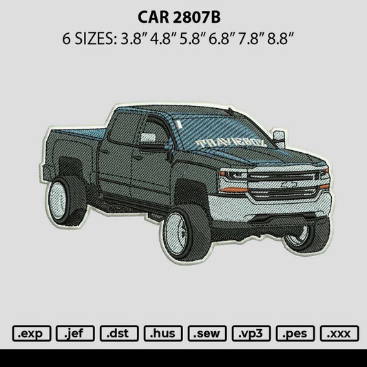 Car 2807b Embroidery File 6 sizes