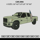 Car 2906 Embroidery File 6 sizes