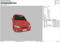 Car 97so Embroidery File 6 sizes