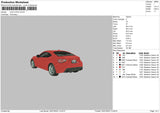 Car CTLX574 Embroidery File 4 size