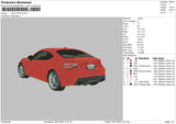 Car CTLX574 Embroidery File 4 size
