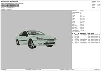 Car DSW81637 Embroidery File 4 size