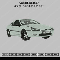 Car DSW81637 Embroidery File 4 size