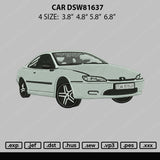 Car DSW81637 Embroidery File 4 size