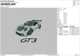 Car Gt3 Embroidery File 6 sizes