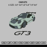 Car Gt3 Embroidery File 6 sizes