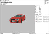 Car GTR Red Embroidery File 4 size
