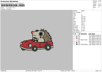 Car Cartoon Embroidery File 4 size