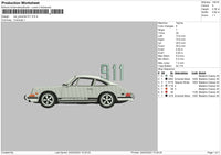 Car Porsche Embroidery File 6 sizes