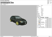 Car Black GC3 Embroidery File 4 size
