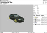 Car Black GC3 Embroidery File 4 size