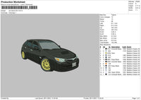Car Black GC3 Embroidery File 4 size