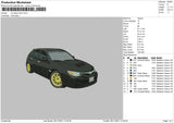 Car Black GC3 Embroidery File 4 size