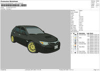 Car Black GC3 Embroidery File 4 size