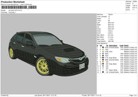 Car Black GC3 Embroidery File 4 size