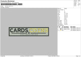 Cards And Coins Embroidery File 4 size