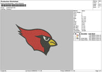 Bird Head 0408 Embroidery File 6 sizes
