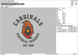 Footballtext 0711 Embroidery File 6 sizes