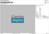 Carefree Embroidery File 6 sizes