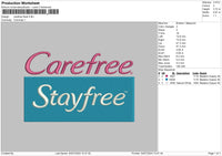 Carefree Embroidery File 6 sizes