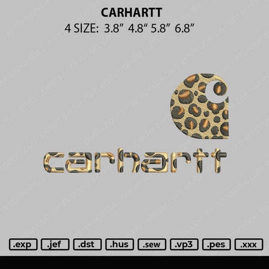 Carhartt Embroidery File 4 size