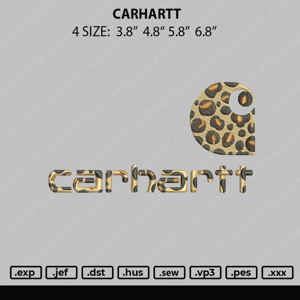 Carhartt Embroidery File 4 size