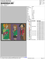 Caricature Embroidery File 4 size