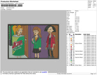 Caricature Embroidery File 4 size