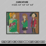 Caricature Embroidery File 4 size