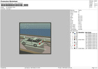 Car Illustrator Embroidery File 4 sizes