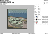 Car Illustrator Embroidery File 4 sizes