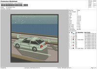 Car Illustrator Embroidery File 4 sizes