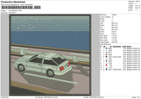 Car Illustrator Embroidery File 4 sizes