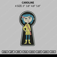 Caroline Embroidery File 4 size