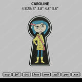 Caroline Embroidery File 4 size