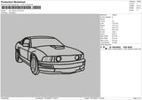 Car Outline V10 Embroidery File 6 sizes