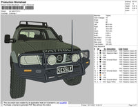 Car Patrol Embroidery File 4 size