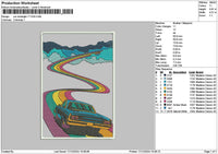 Car Rectangle 1712 Embroidery File 6 sizes