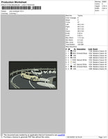 Cars Rectangle Embroidery File 4 size