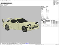 Car V20 Embroidery File 4 size
