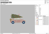 Car Xmas Embroidery File 4 size