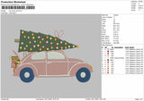 Car Xmas Embroidery File 4 size