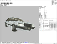 Car ZL84 Embroidery File 4 size
