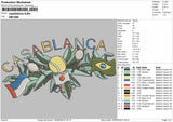 Casablancatext V2 Embroidery File 6 sizes