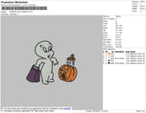 Casper Halloween Embroidery File 4 size